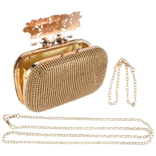 Gold strass abendtasche - gold,